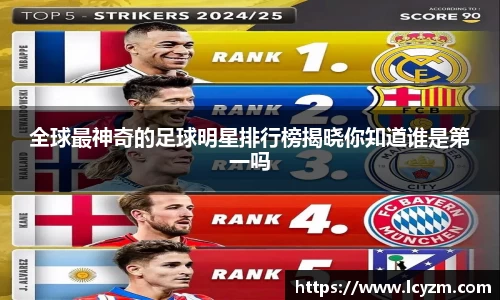 全球最神奇的足球明星排行榜揭晓你知道谁是第一吗